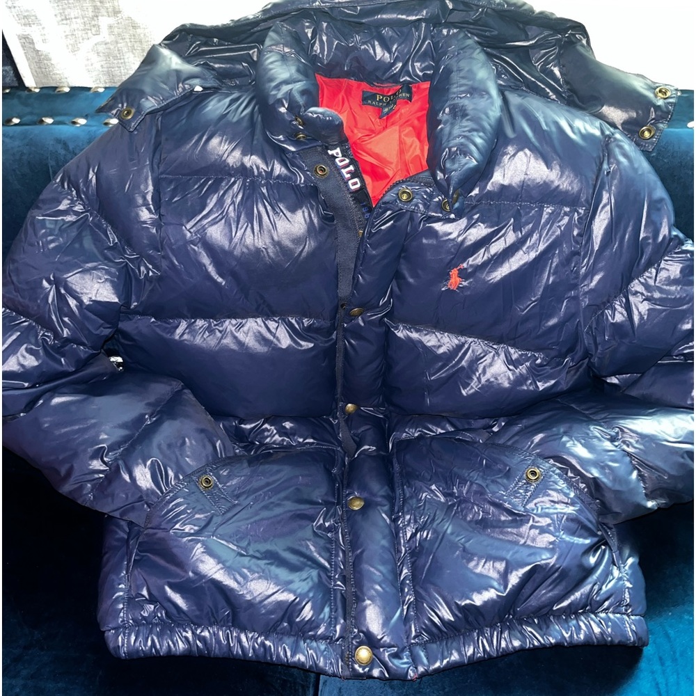 Polo by Ralph Lauren blue bubble jacket